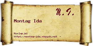 Montag Ida névjegykártya