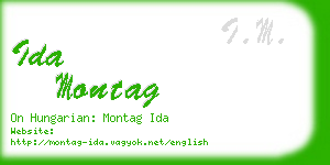 ida montag business card